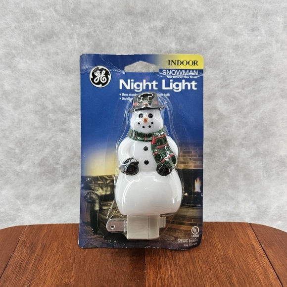 Christmas Snowman Night Light GE New In‎ Package Vintage Holiday Decor - Picture 1 of 6